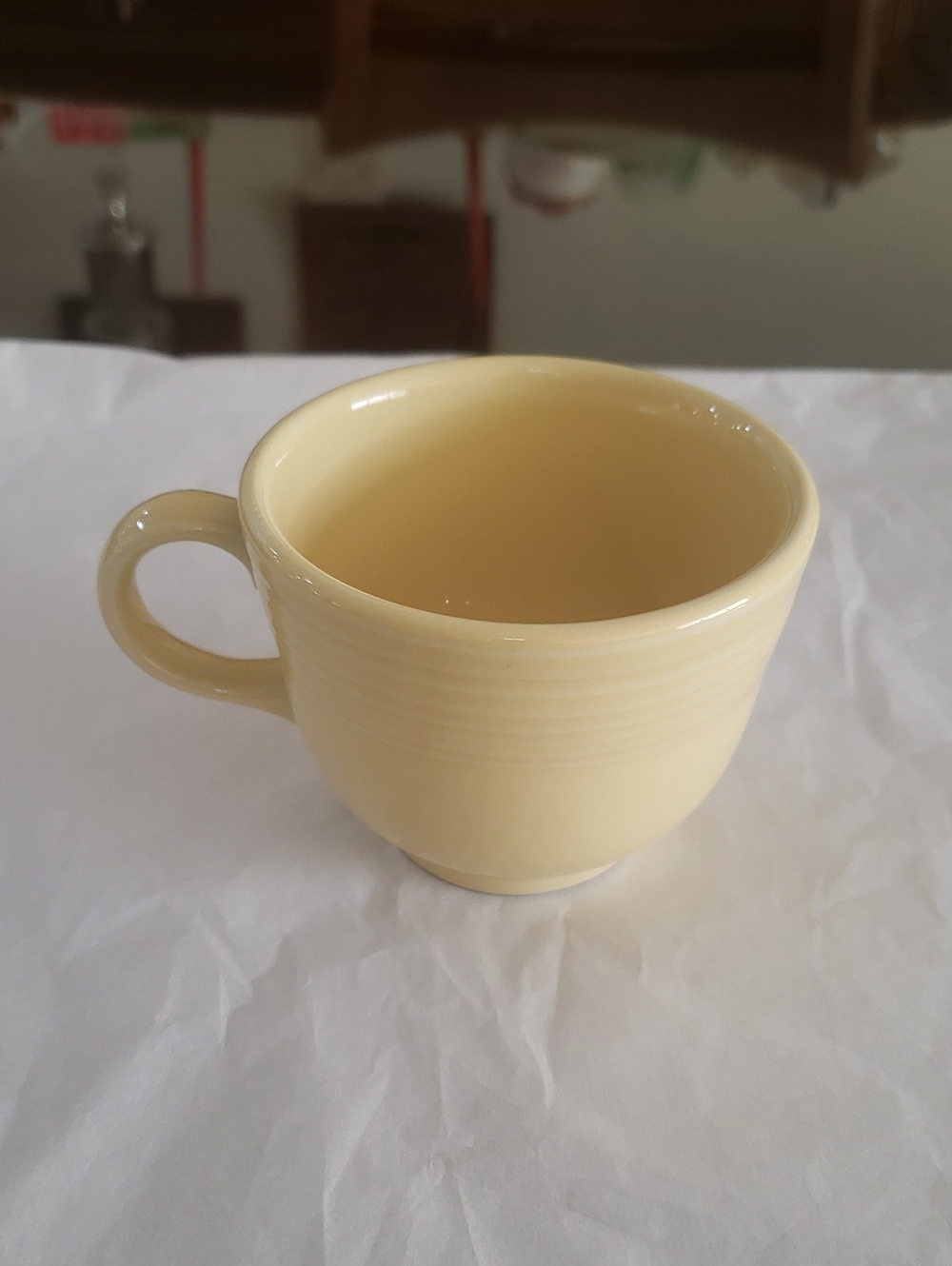 Vintage Fiestaware Pale Yellow Ceramic Mug